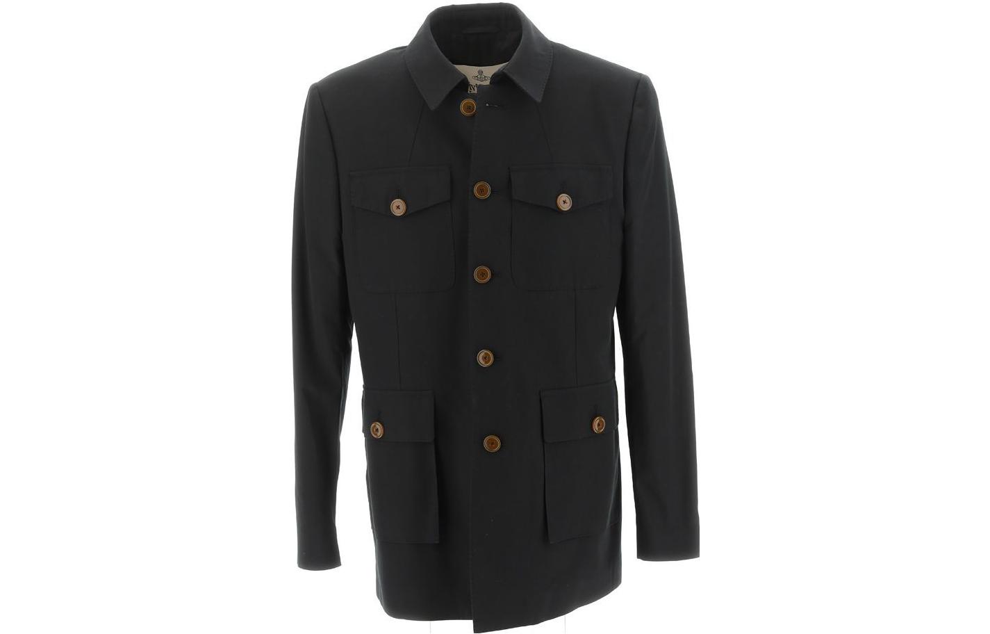 Vivienne Westwood Black Single-Breasted Flap Pocket Jacket 2301001JW00M2N401