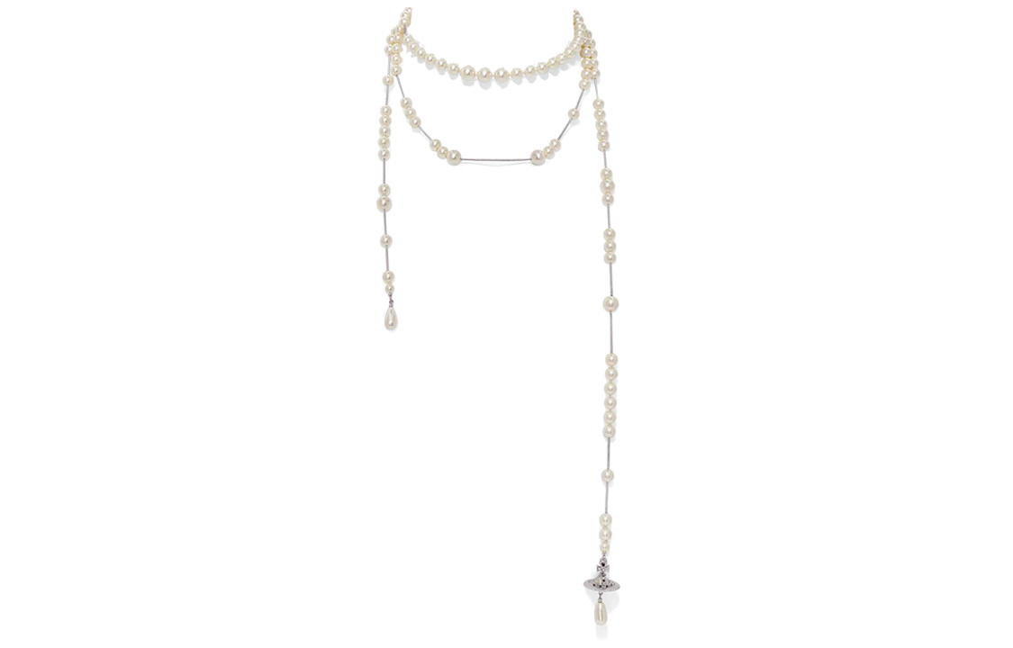 Vivienne Westwood Broken Pearl Necklace Brass Unisex Couple Design. 63010006R118R118 圖 2