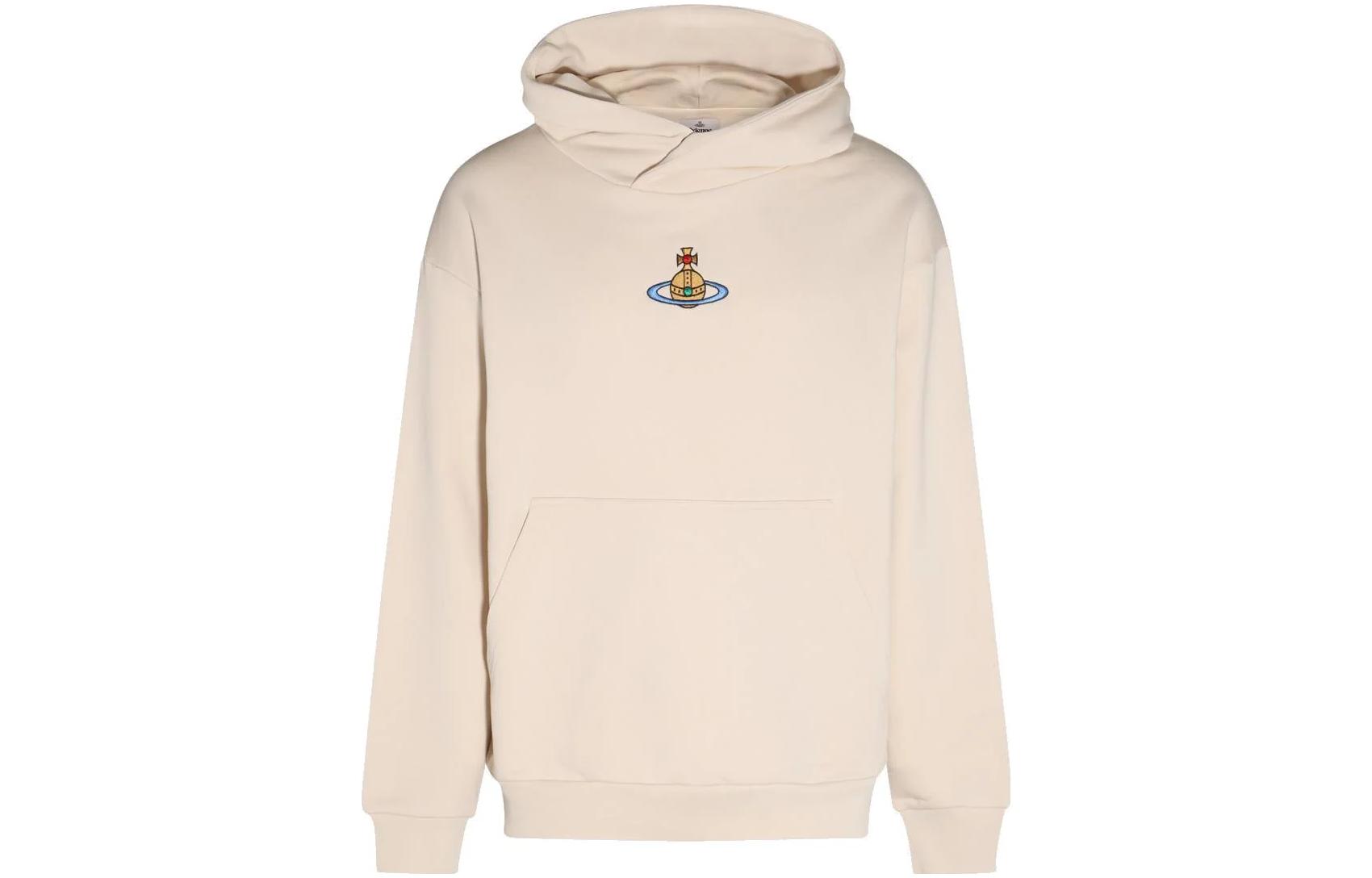 Vivienne Westwood Brown Pattern Print Pullover Hoodie Casual Sweater 3I010003J0006P402