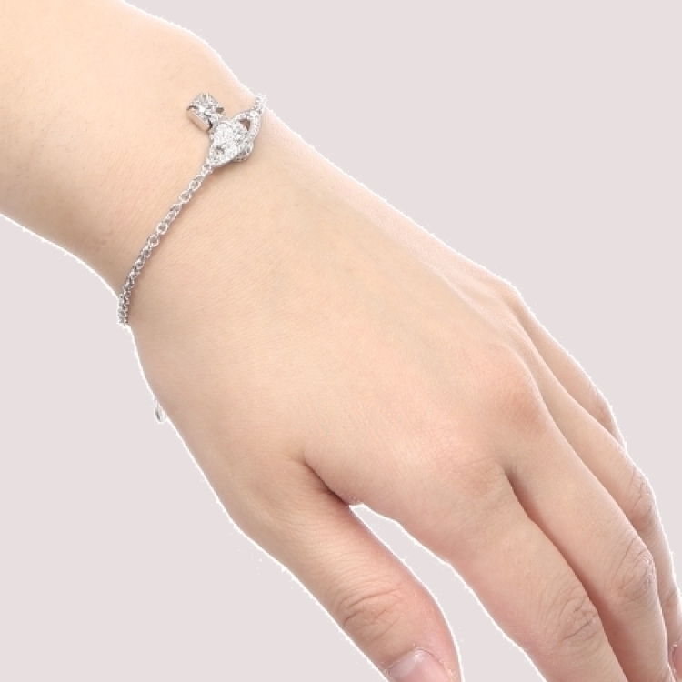 Vivienne Westwood Carmela Saturn Design Silver Unisex Bracelet for Couples. 6102021S02P102 圖 3