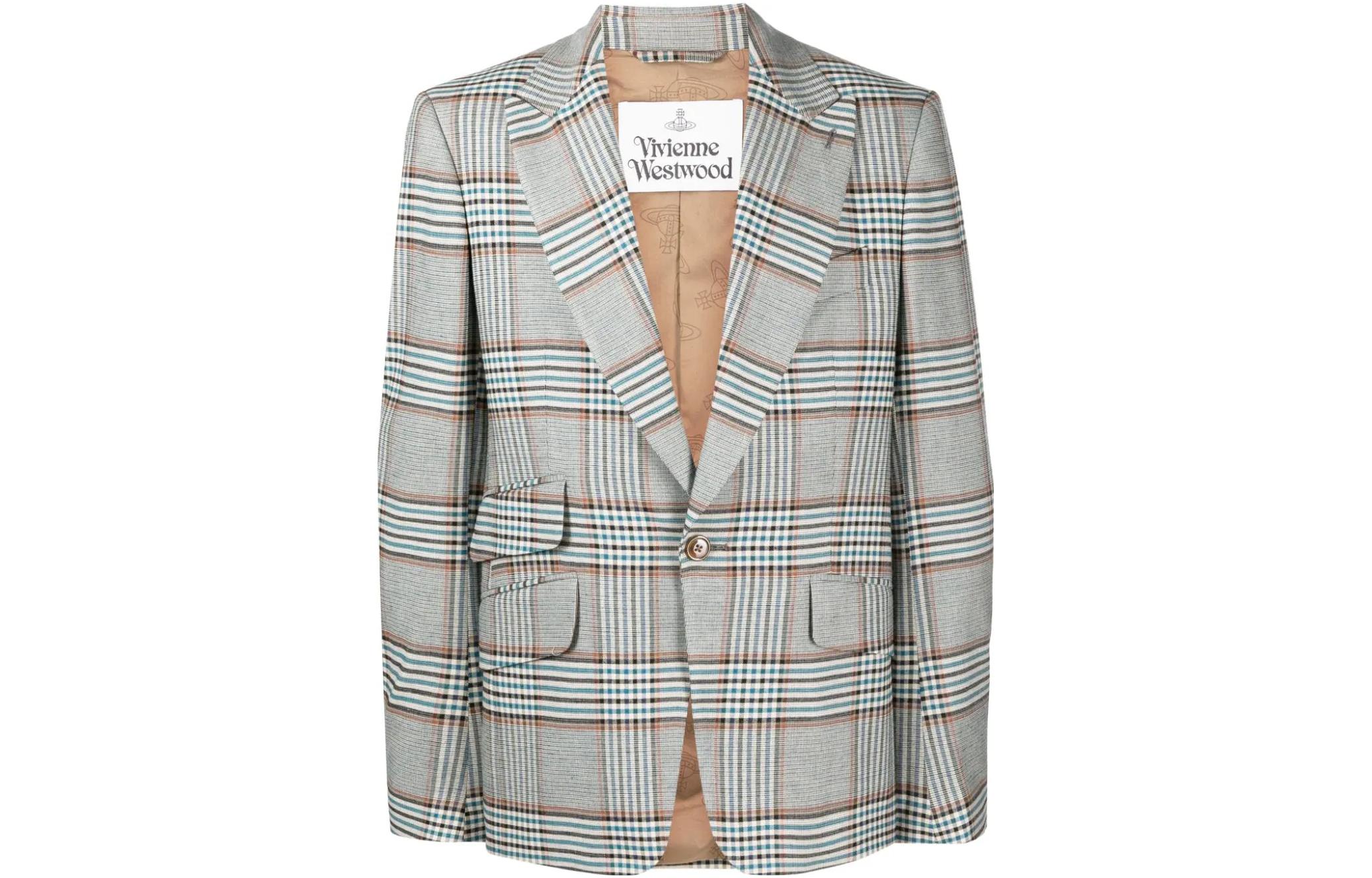 Vivienne Westwood Checkered Single-Breasted Jacket Multicolor 2301001BW00M6K201