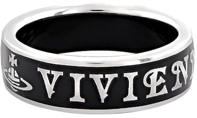 ヴィヴィアン・ウエストウッド コンデュイットストリートリング ブラック リサイクルシルバー ユニセックス カップルリング 6404001701P107P107 Lookbook ヴィヴィアン・ウエストウッド コンデュイットストリートリング ブラック リサイクルシルバー ユニセックス カップルリング 6404001701P107P107