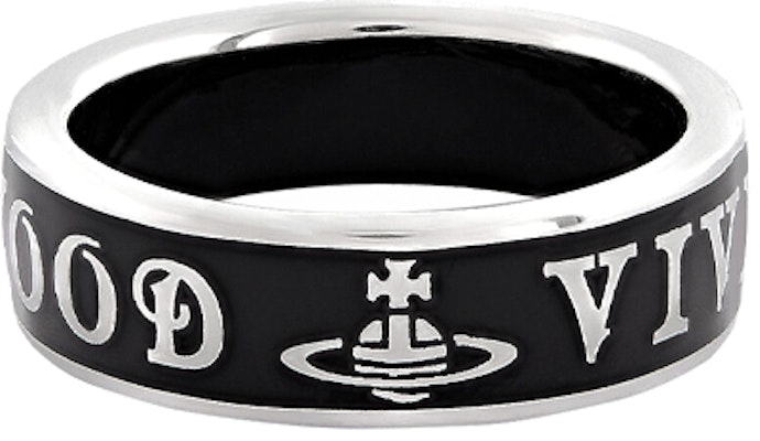 ヴィヴィアン・ウエストウッド コンデュイットストリートリング ブラック リサイクルシルバー ユニセックス カップルリング 6404001701P107P107 Shop ヴィヴィアン・ウエストウッド コンデュイットストリートリング ブラック リサイクルシルバー ユニセックス カップルリング 6404001701P107P107