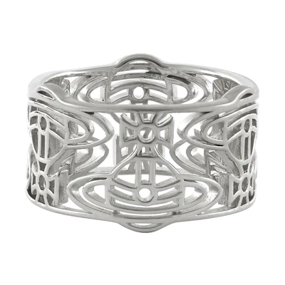 Vivienne Westwood Cut-Out Recycled Silver Ring Male Silver. 6401000901P019