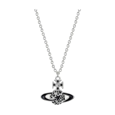 Vivienne Westwood Darlene Cyclone Star Crystal Pendant Necklace Black/Silver Unisex 630203CA02P397P397