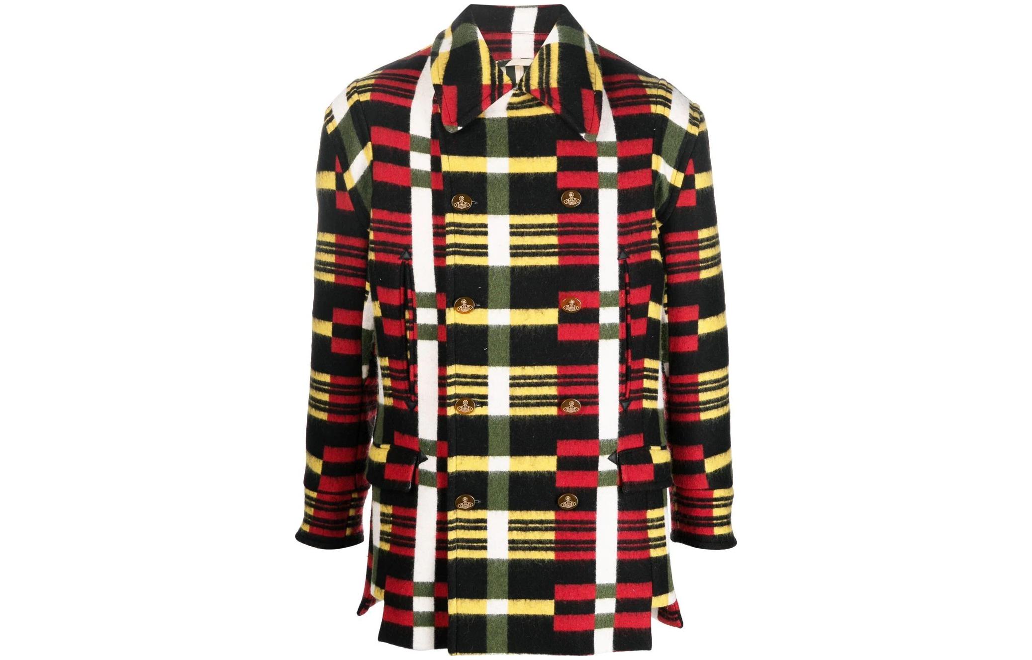 Vivienne Westwood Double-Breasted Plaid Jacket Multicolor 3D010002W009OSIO203