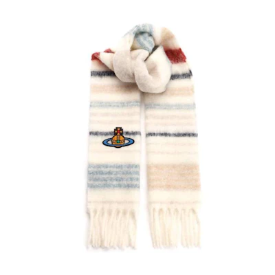 Vivienne Westwood Embroidered Scarf Unisex Couples Style Multicolor Knit 8103014FW00QMJPB401