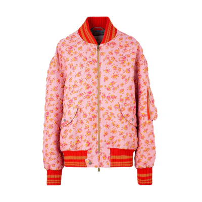 Vivienne Westwood Floral Print V-Neck Zip Jacket Unisex Red 33040004-W00G9-G411