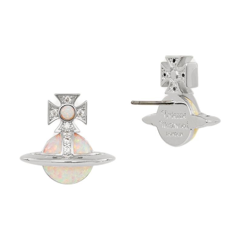 Vivienne Westwood Franca 3D Saturn Brass Silver Earrings Unisex Couple Style 8050889940951 圖 3