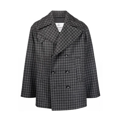 Vivienne Westwood FW21 Plaid Double-Breasted Long Sleeve Jacket 2030001W003L-SIO202