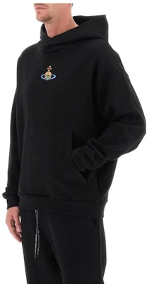 薇薇恩·韦斯特伍德 2022秋冬土星标志刺绣黑色连帽衫 3I010003J0006PON401 Shop 薇薇恩·韦斯特伍德 2022秋冬土星标志刺绣黑色连帽衫 3I010003J0006PON401