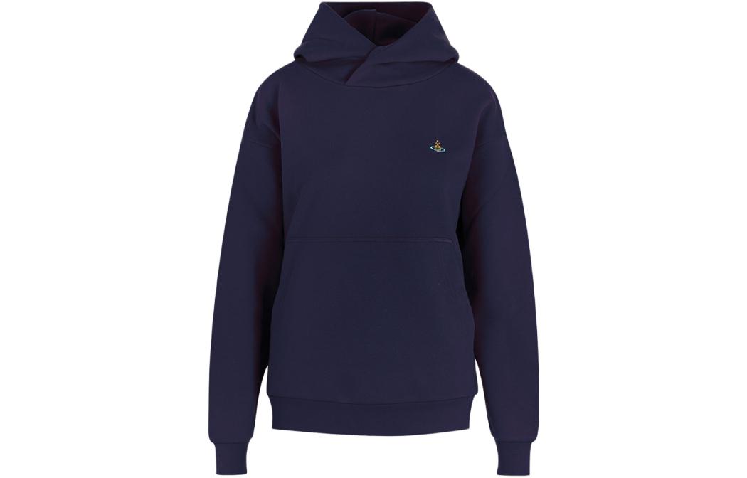 Vivienne Westwood FW22 Saturn Logo Embroidered Hoodie - Blue 3I010003J0006K412