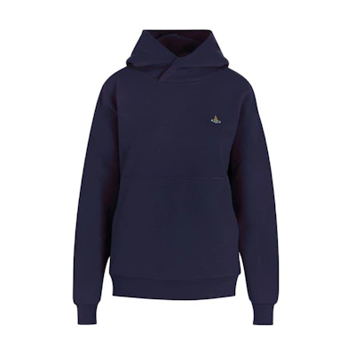 Vivienne Westwood FW22 Saturn Logo Embroidered Hoodie - Blue 3I010003J0006K412