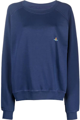 薇薇安西木 FW22 純色土星標誌刺繡藍色圓領長袖上衣 3I010004J0006 Buy 薇薇安西木 FW22 純色土星標誌刺繡藍色圓領長袖上衣 3I010004J0006