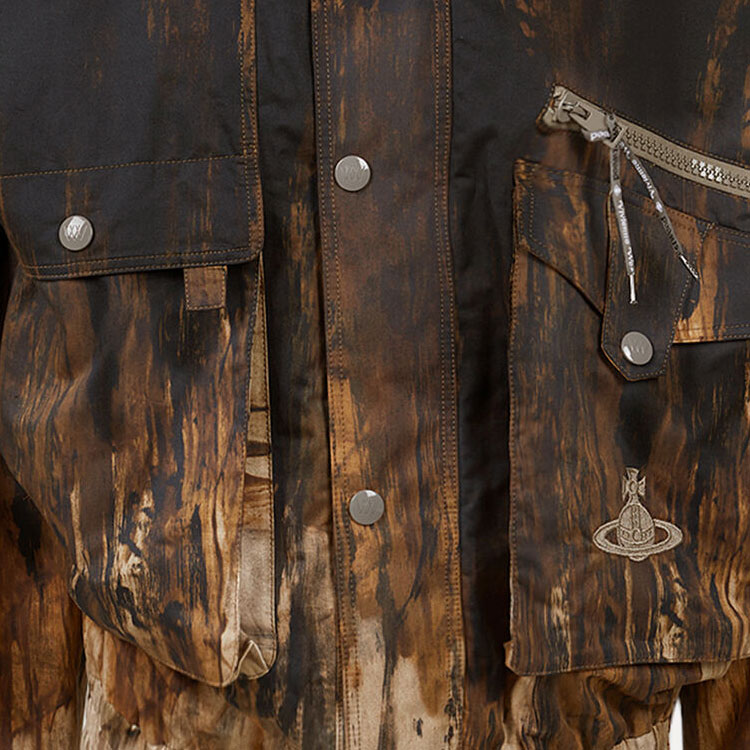 Sizing Jaket Cokelat Motif Pria Lengan Panjang Vivienne Westwood FW23. 2203000BW00MHM5BROWN