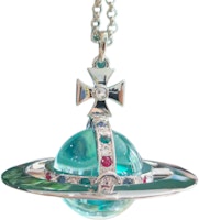 Vivienne Westwood Giant Orb Saturn Transparent Brass Pendant Silver Unisex. 6302034202P185CN001 Vivienne Westwood Giant Orb Saturn Transparent Brass Pendant Silver Unisex. 6302034202P185CN001