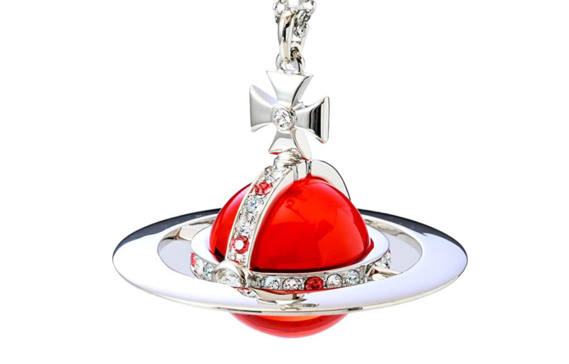 Vivienne Westwood Giant Orb Saturn Transparent Brass Necklace Unisex Red. 6302034202P182CN001 圖 2
