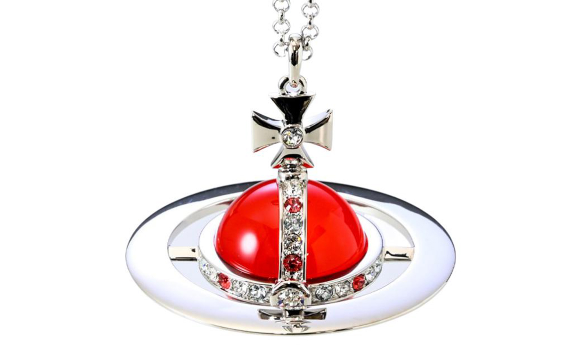Vivienne Westwood Giant Orb Saturn Transparent Brass Necklace Unisex Red. 6302034202P182CN001 圖 4