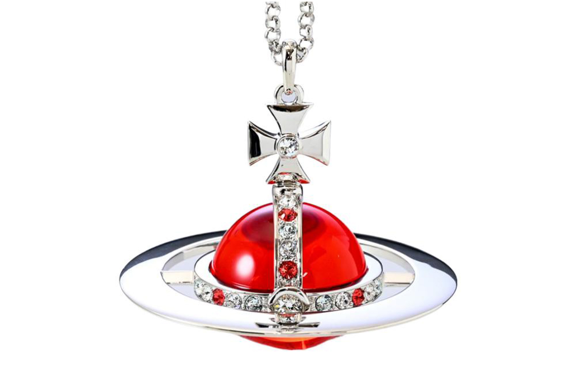 Vivienne Westwood Giant Orb Saturn Transparent Brass Necklace Unisex Red. 6302034202P182CN001 圖 5
