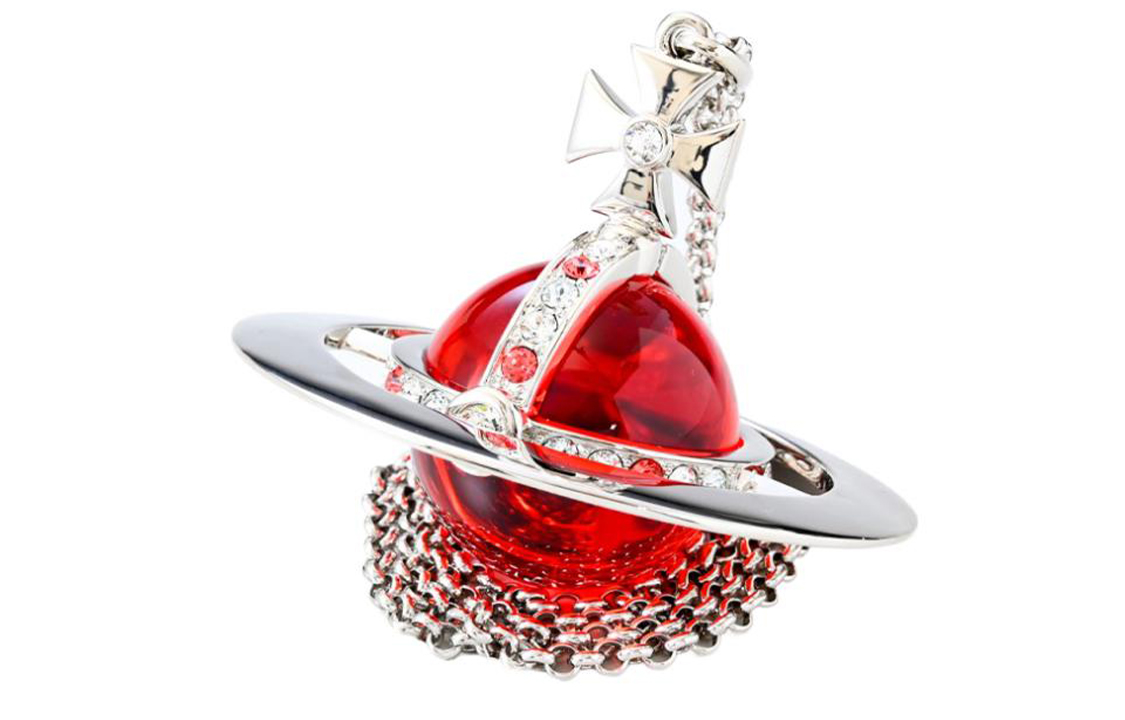 Vivienne Westwood Giant Orb Saturn Transparent Brass Necklace Unisex Red. 6302034202P182CN001 圖 6