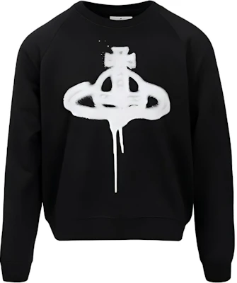 薇薇安·魏斯伍德圖案印花圓領黑色衛衣 3I01000FJ0032N306 Buy 薇薇安·魏斯伍德圖案印花圓領黑色衛衣 3I01000FJ0032N306