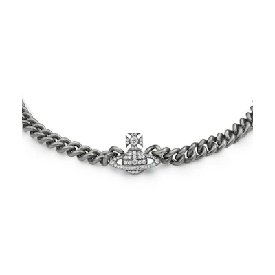 Vivienne Westwood Graziella Chain Necklace Silver Brass Logo Design. 6301010C02Q007IM