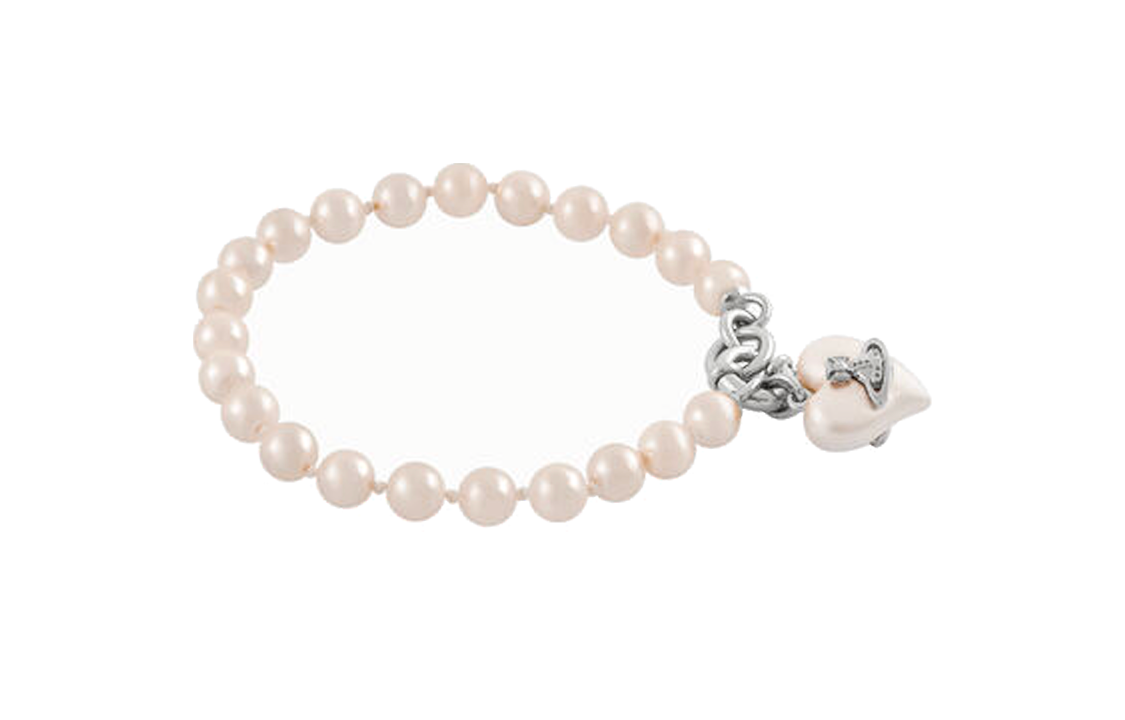 Lookbook 薇薇安·魏斯伍德Heryl Saturn心形珍珠吊飾手鏈 男女銀色款 6102022T02P103