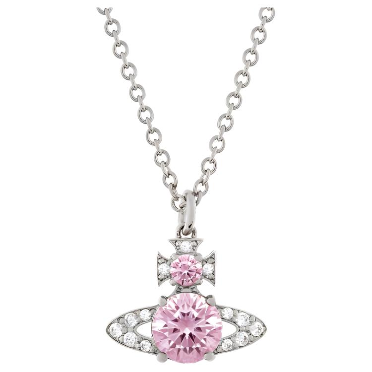 Vivienne Westwood Ismene Crystal Pendant Necklace Unisex Silver 63020339-02P354-IM