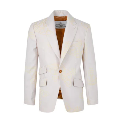 Vivienne Westwood Lavender Single-Button Printed Blazer Jacket 2301001B-W00F1-J201