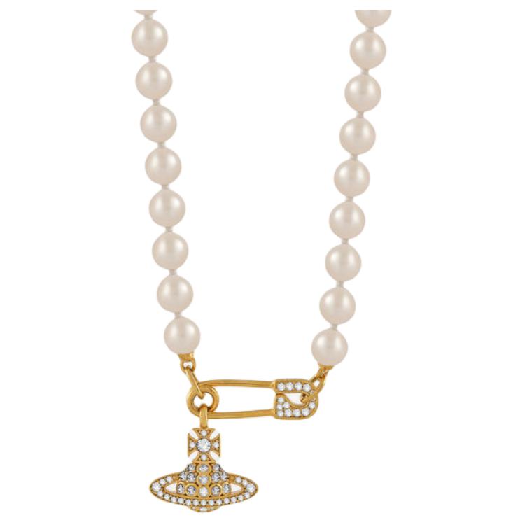 Vivienne Westwood Lobster Clasp Brass Necklace  White. 8050568259886 圖 2