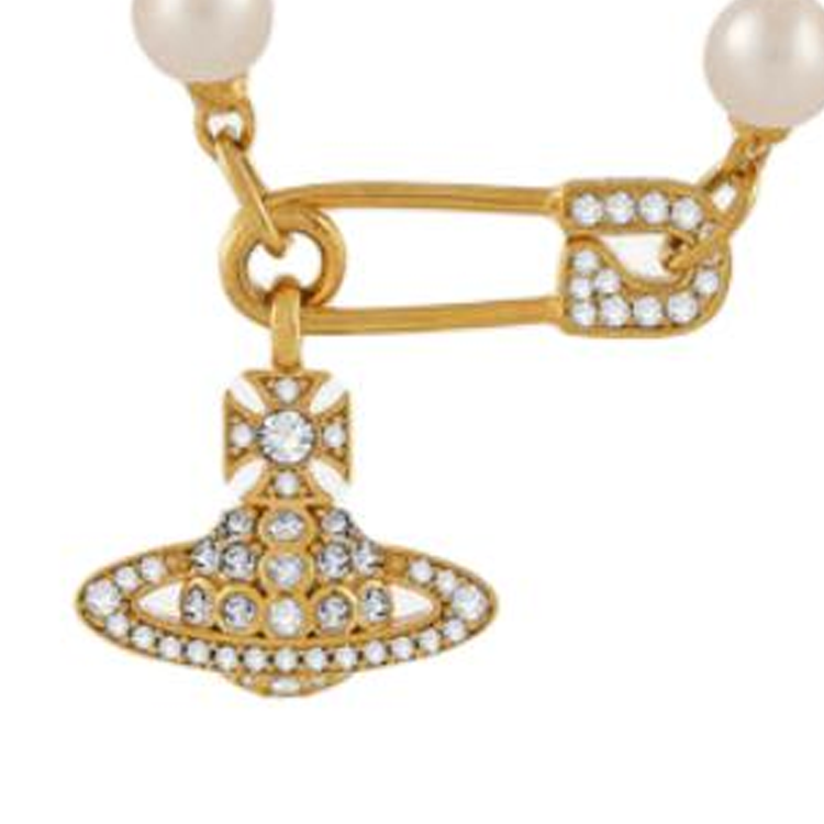 Vivienne Westwood Lobster Clasp Brass Necklace  White. 8050568259886 圖 3