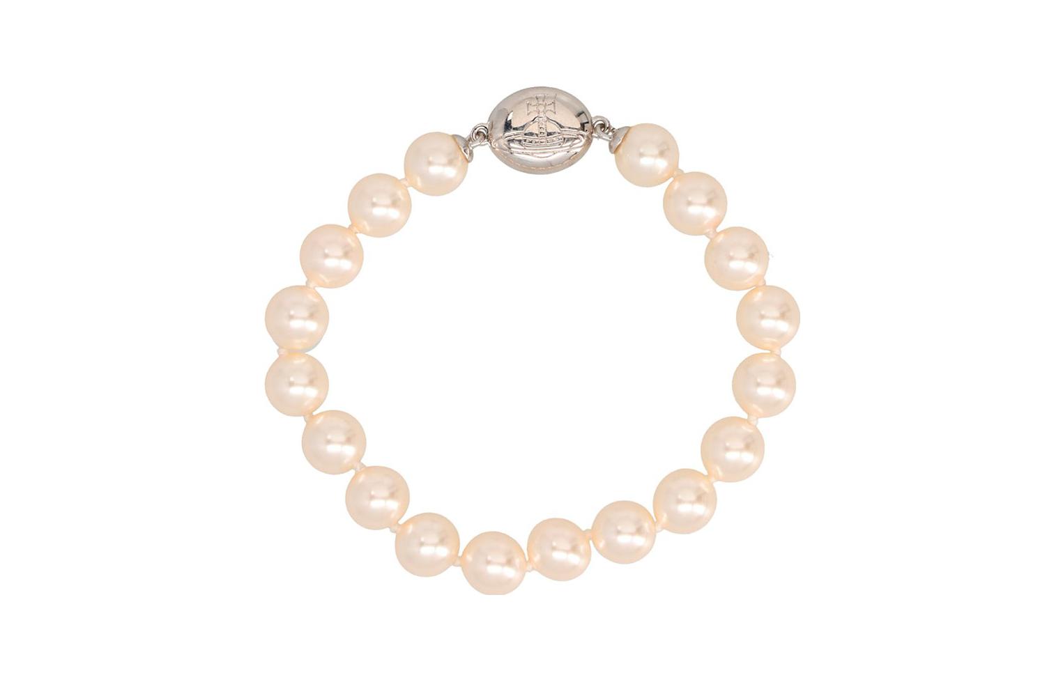 Lookbook 薇薇安·魏斯伍德 Loelia 土星珍珠琺瑯手鍊 男女通用 銀色 6103006502P145IMP145