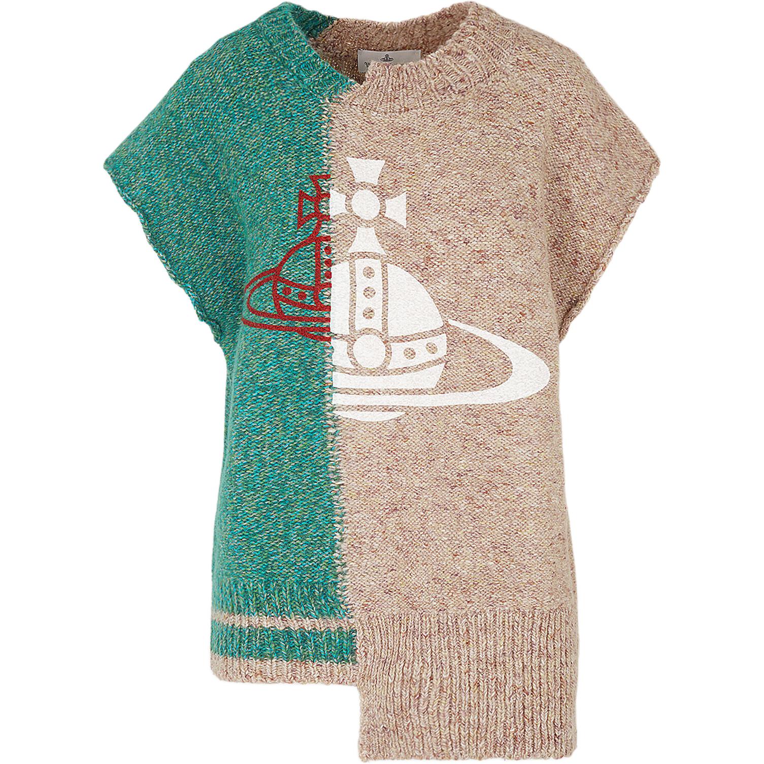 Vivienne Westwood Logo Crewneck Short-Sleeve Knit Sweater Unisex Multicolor 38030044Y0023O101