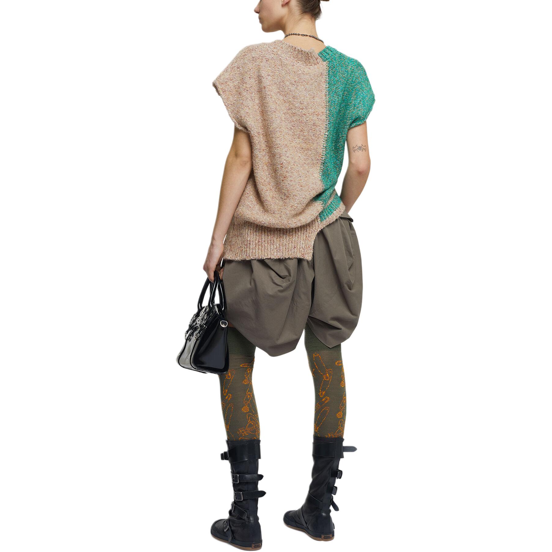 Cheap ヴィヴィアン・ウエストウッド ロゴ クルーネック 半袖 ニットセーター ユニセックス マルチカラー 38030044Y0023O101