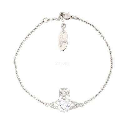Vivienne Westwood Logo Design Silver Brass Bracelet. 6102020Q02P169CN