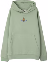 Vivienne Westwood Logo Embroidered Hoodie Yellow Green Long Sleeve 3I010003J0006M402 Vivienne Westwood Logo Embroidered Hoodie Yellow Green Long Sleeve 3I010003J0006M402