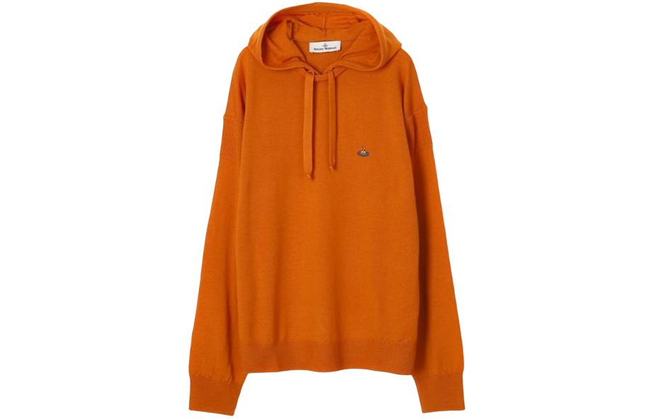 Vivienne Westwood Logo Hoodie Long Sleeve Pullover Orange 3803002NY0006-F410