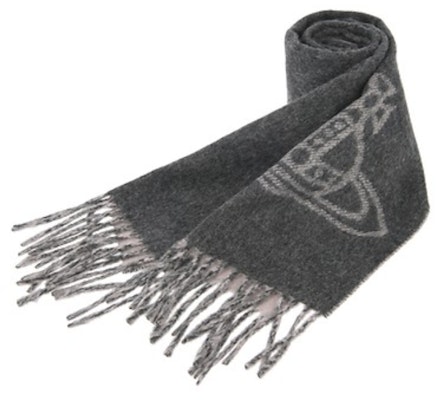 薇薇安·魏斯伍德灰色Logo針織圍巾 情侶款設計 Unisex款式 DOU81030006T23A011 Order 薇薇安·魏斯伍德灰色Logo針織圍巾 情侶款設計 Unisex款式 DOU81030006T23A011