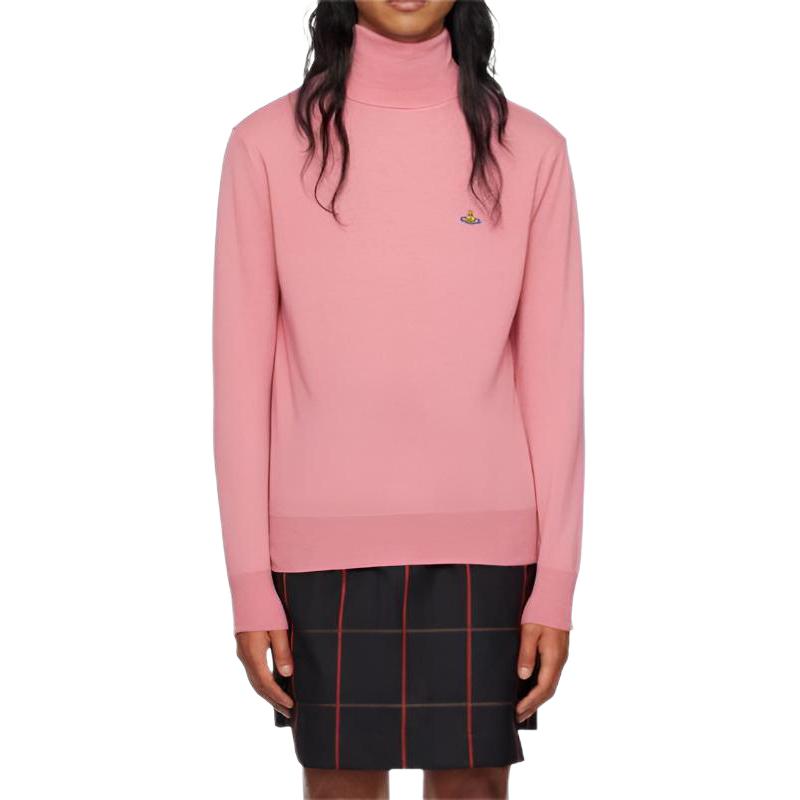Vivienne Westwood Logo Print High-Neck Sweatshirt Pink 2701000T-Y0006-G401