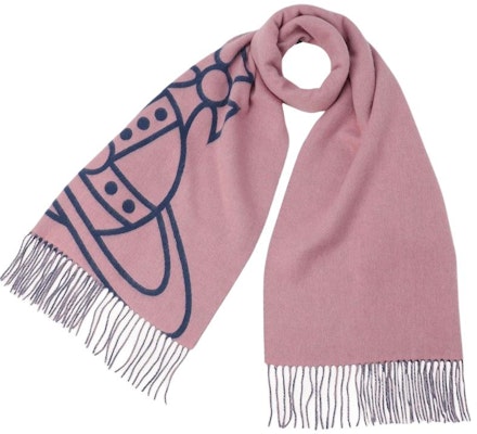 Vivienne Westwood Logo Selendang Bulu Unisex Pasangan - Biru Navy 506360225 Lookbook Vivienne Westwood Logo Selendang Bulu Unisex Pasangan - Biru Navy 506360225