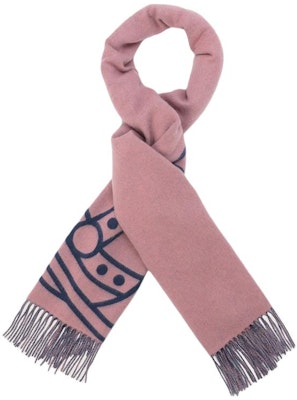 Vivienne Westwood Logo Selendang Bulu Unisex Pasangan - Biru Navy 506360225 Details for Vivienne Westwood Logo Selendang Bulu Unisex Pasangan - Biru Navy 506360225