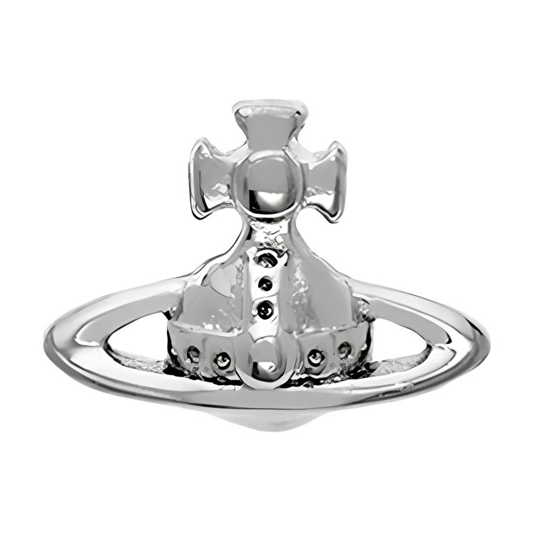 Vivienne Westwood Lorelei Saturn Stud Earring Silver Unisex Couple Design. 62010045-02P019-IM