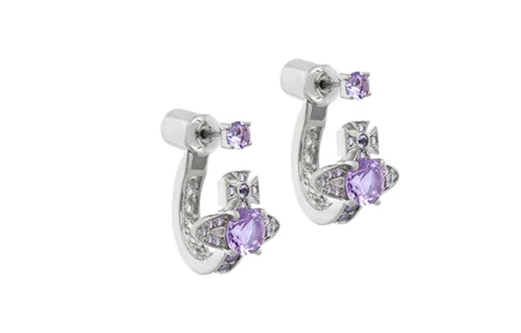 Vivienne Westwood Maitena Earrings Silver/Purple Unisex Brass Orb Design. 6203005602P250P250 圖 3