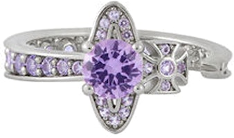 Vivienne Westwood Maitena Saturn Oval Ring in Recycled Silver with Zircon Crystals. 8050889596783 Vivienne Westwood Maitena Saturn Oval Ring in Recycled Silver with Zircon Crystals. 8050889596783