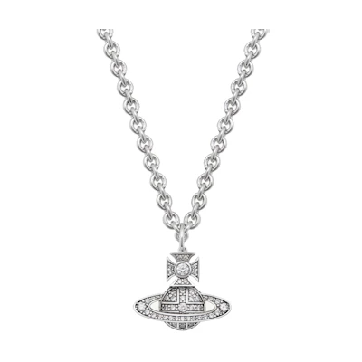 Vivienne Westwood MAN Carmelo Bas Relief Saturn Pendant Necklace Silver. 630203CO02P394P394