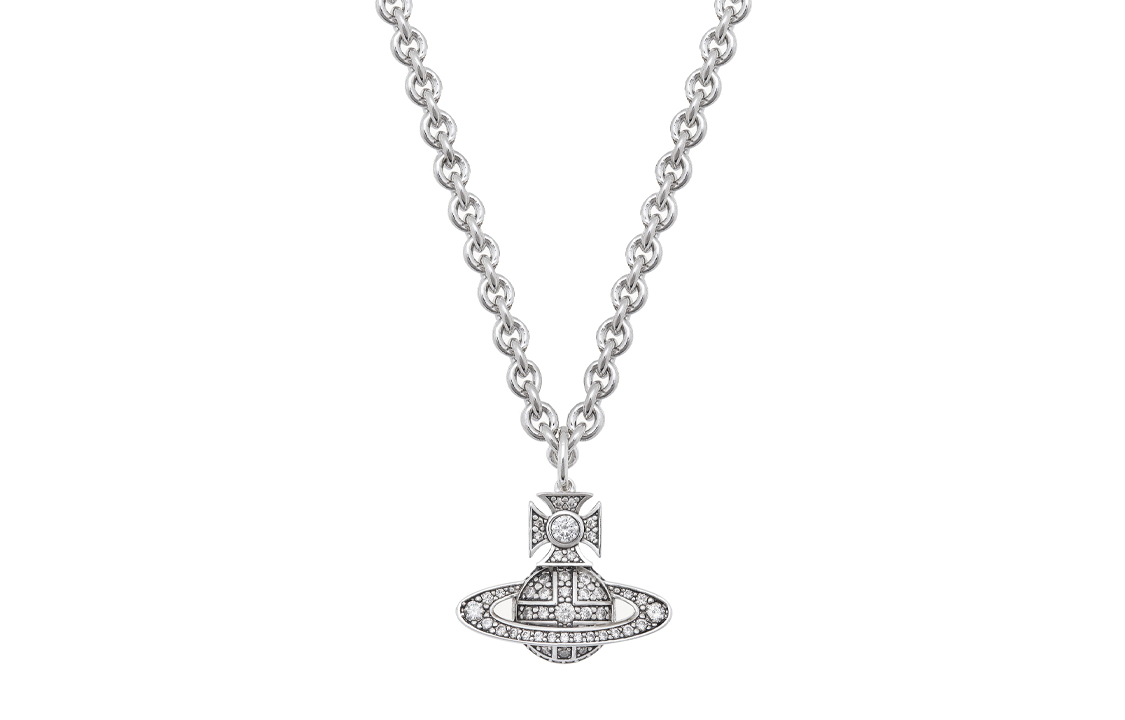 Order 薇薇安·魏斯伍德MAN Carmelo土星吊墜項鍊銀色 630203CO02P394P394