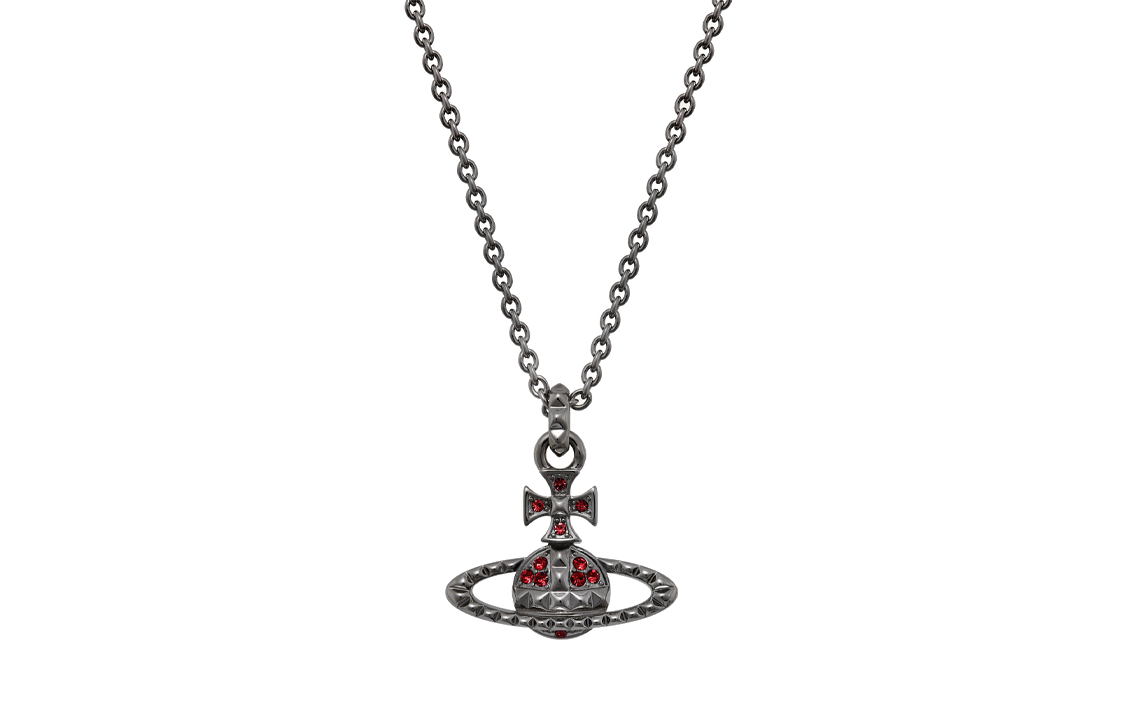 Vivienne Westwood Mayfair Bas Relief Brass Crystal Necklace Silver Unisex. 63020052-02N106-MY