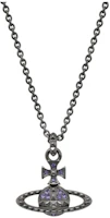 Vivienne Westwood Mayfair Bas Relief Pendant Necklace Gunmetal Purple Crystals. 8050889826996 Vivienne Westwood Mayfair Bas Relief Pendant Necklace Gunmetal Purple Crystals. 8050889826996