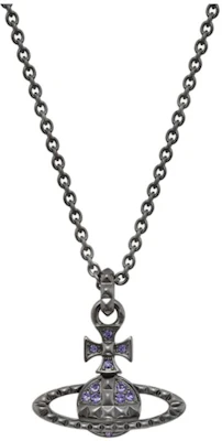 Kalung Liontin Vivienne Westwood Mayfair Bas Relief Gunmetal Kristal Ungu. 8050889826996 Order Kalung Liontin Vivienne Westwood Mayfair Bas Relief Gunmetal Kristal Ungu. 8050889826996