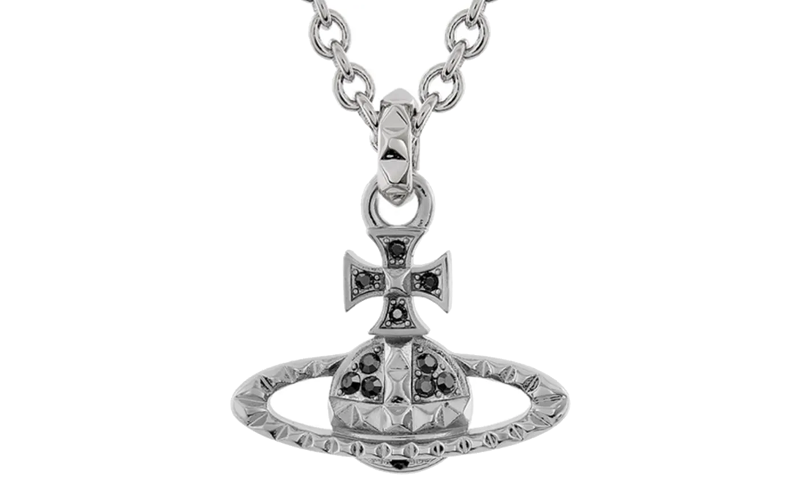 Vivienne Westwood Mayfair Classic Black Diamond/Silver Rhodium Necklace -  Limited Edition 6302039W02W130